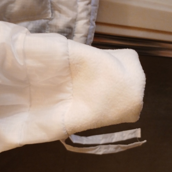 Insulated,Nike Stussy, Women's Blue and White Puffer Pull Over Jacket Sz.L - Picture 11 of 15